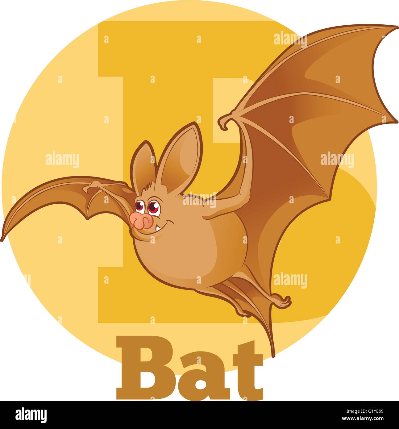 ABC Cartoon Bat Stock Vector
