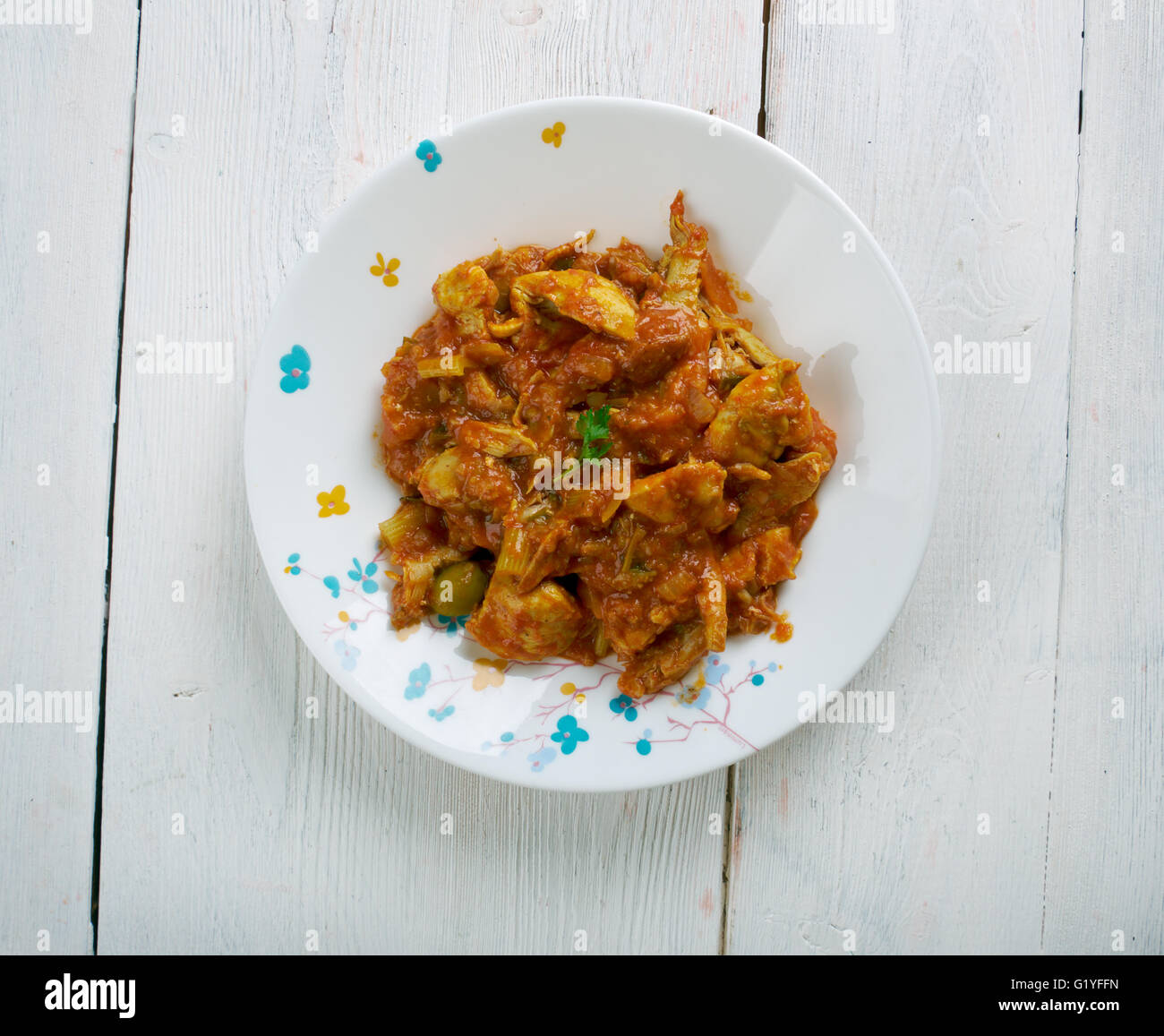 masaledar chicken Madhur Jaffreys Indian Cooking Stock Photo Alamy