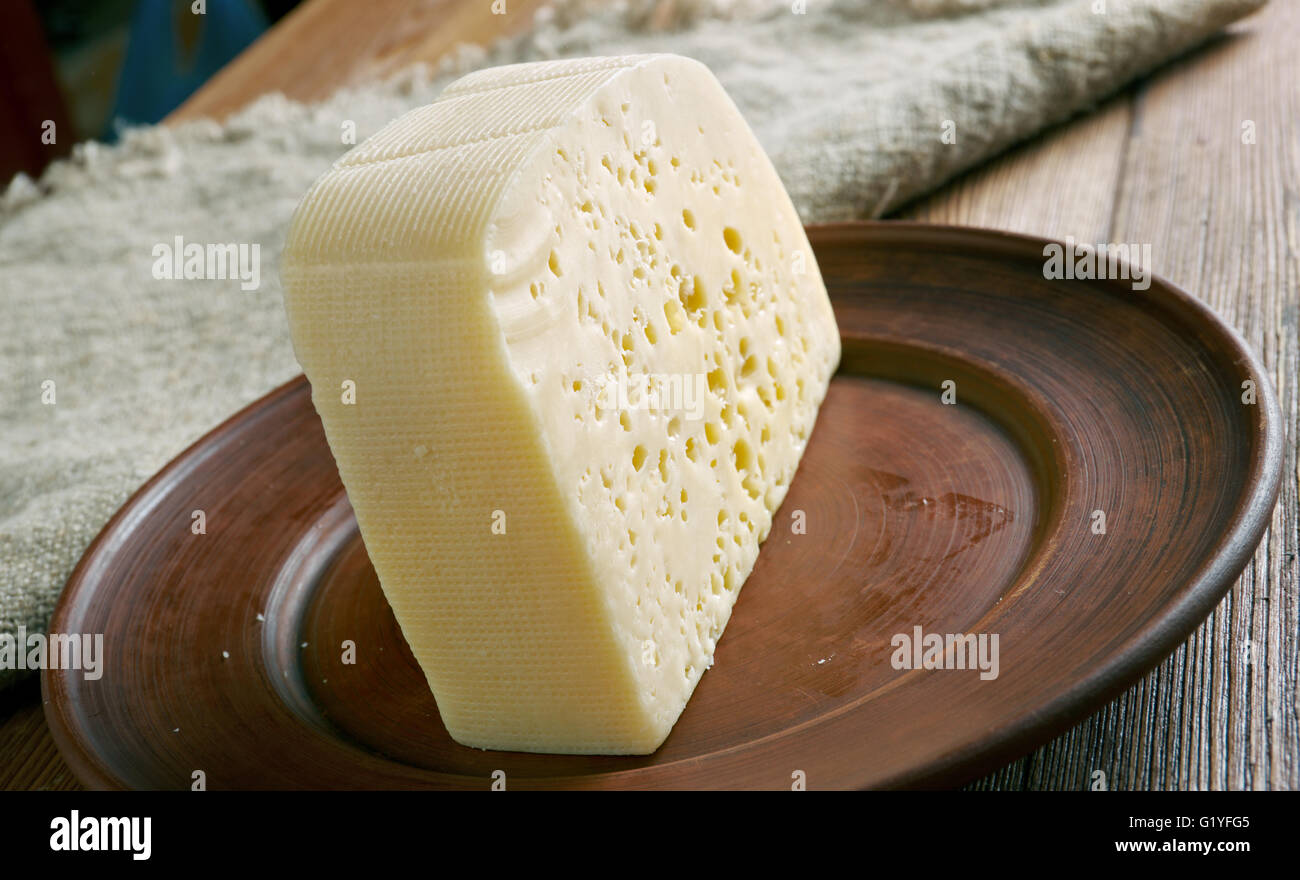 Mihalich Peyniri - sheeps milk cheese from Turkey.. Stock Photo