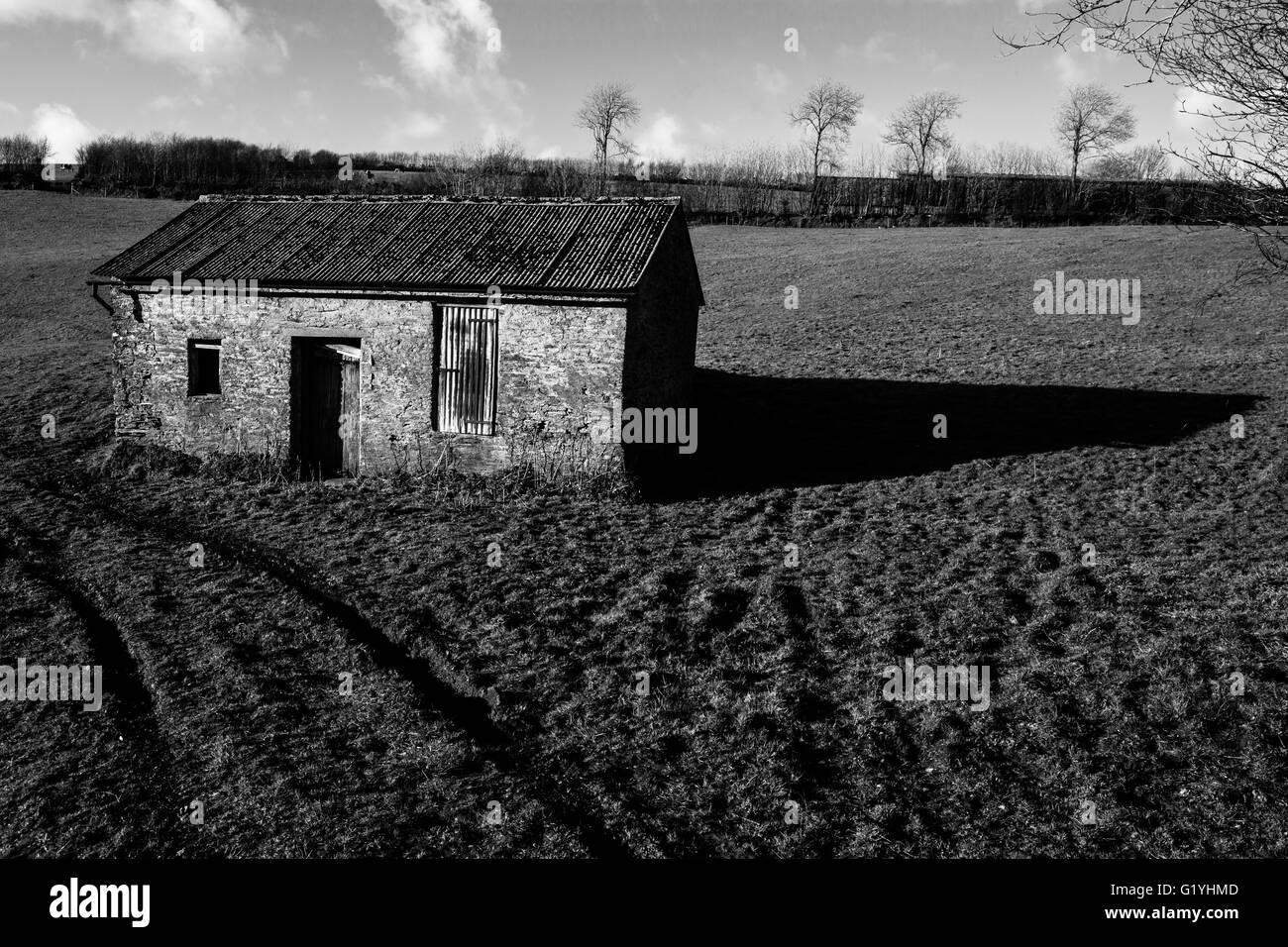 Old farm building near Exford, Exmoor, UK Stock Photo