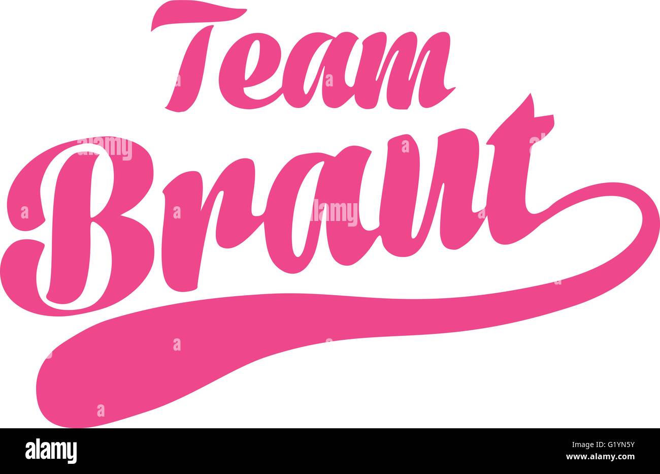 Team bride lettering print Royalty Free Vector Image