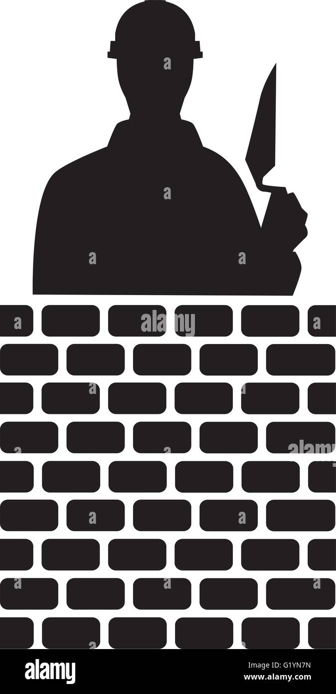 Brick Layer Silhouette Stock Vector Image & Art Alamy