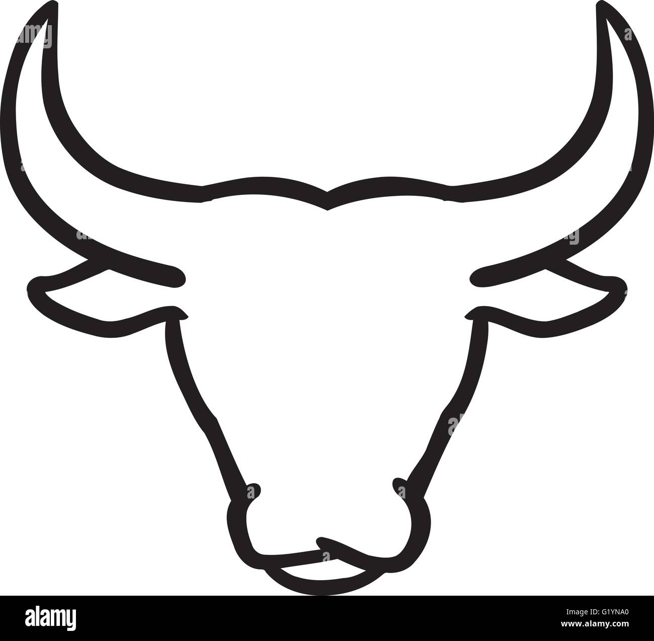 Bull head Stock Vector by ©funwayillustration 82979500