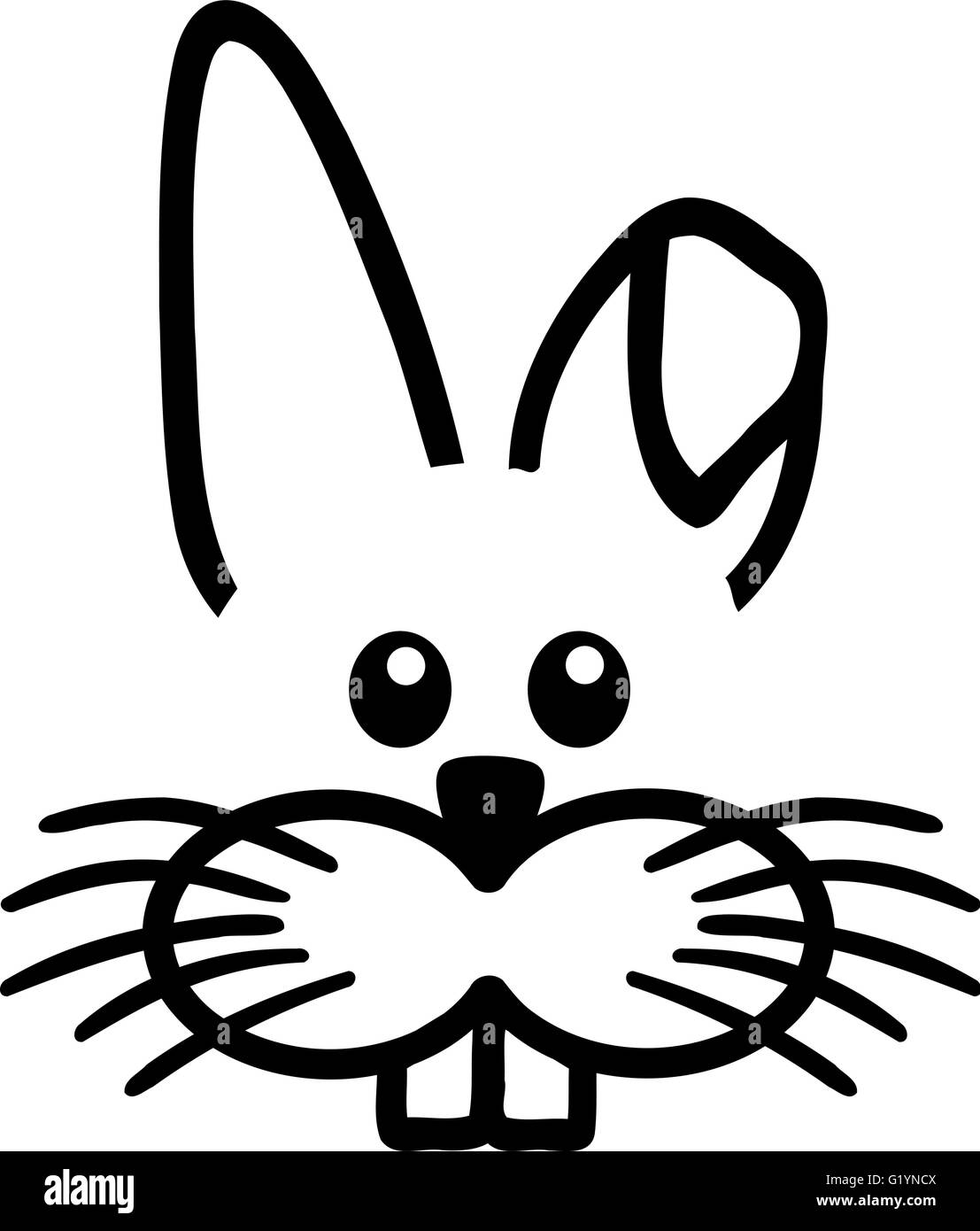 Bunny comic face Stock Vector Image & Art - Alamy