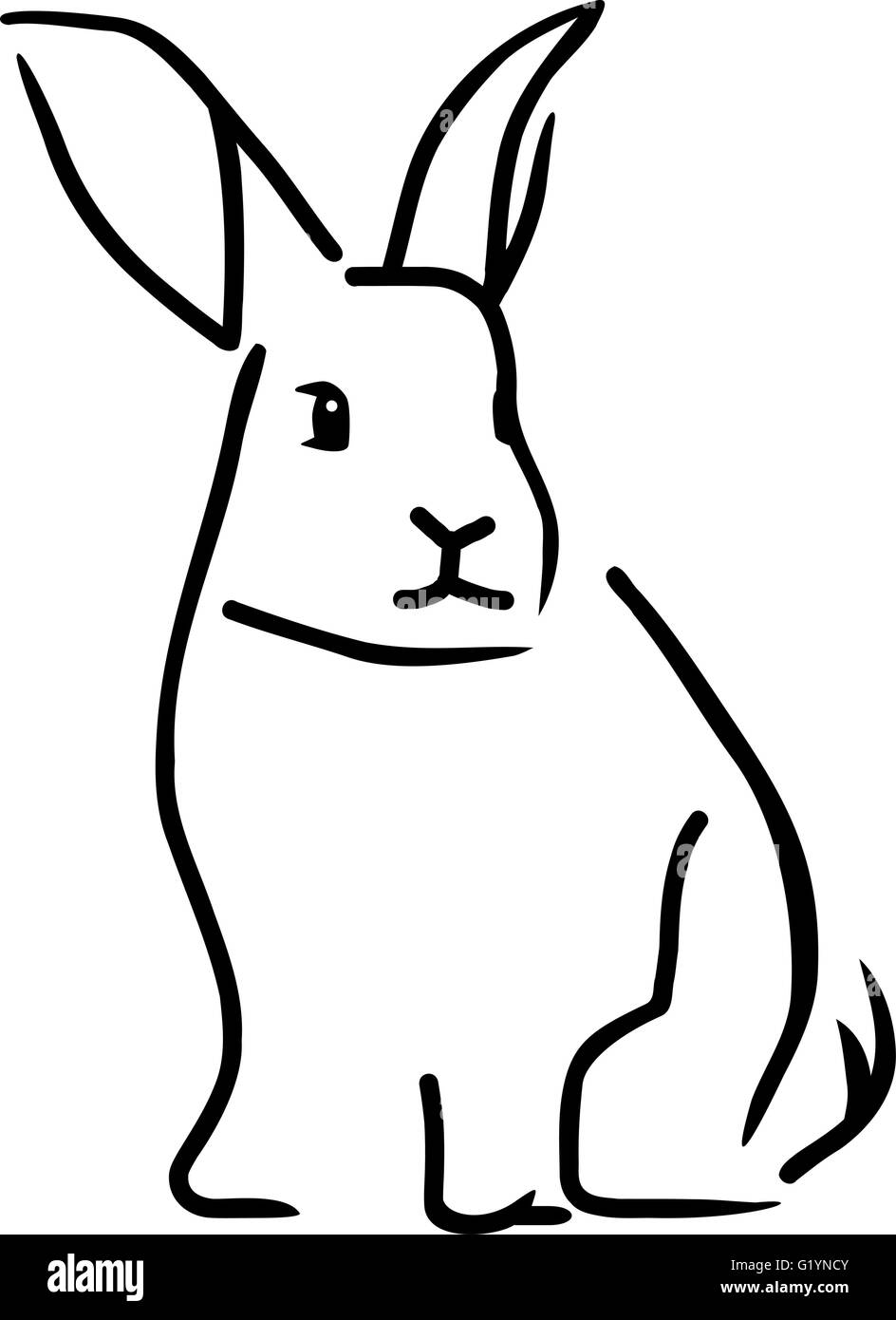 Outline vector of a rabbit Stock Vector Image & Art - Alamy