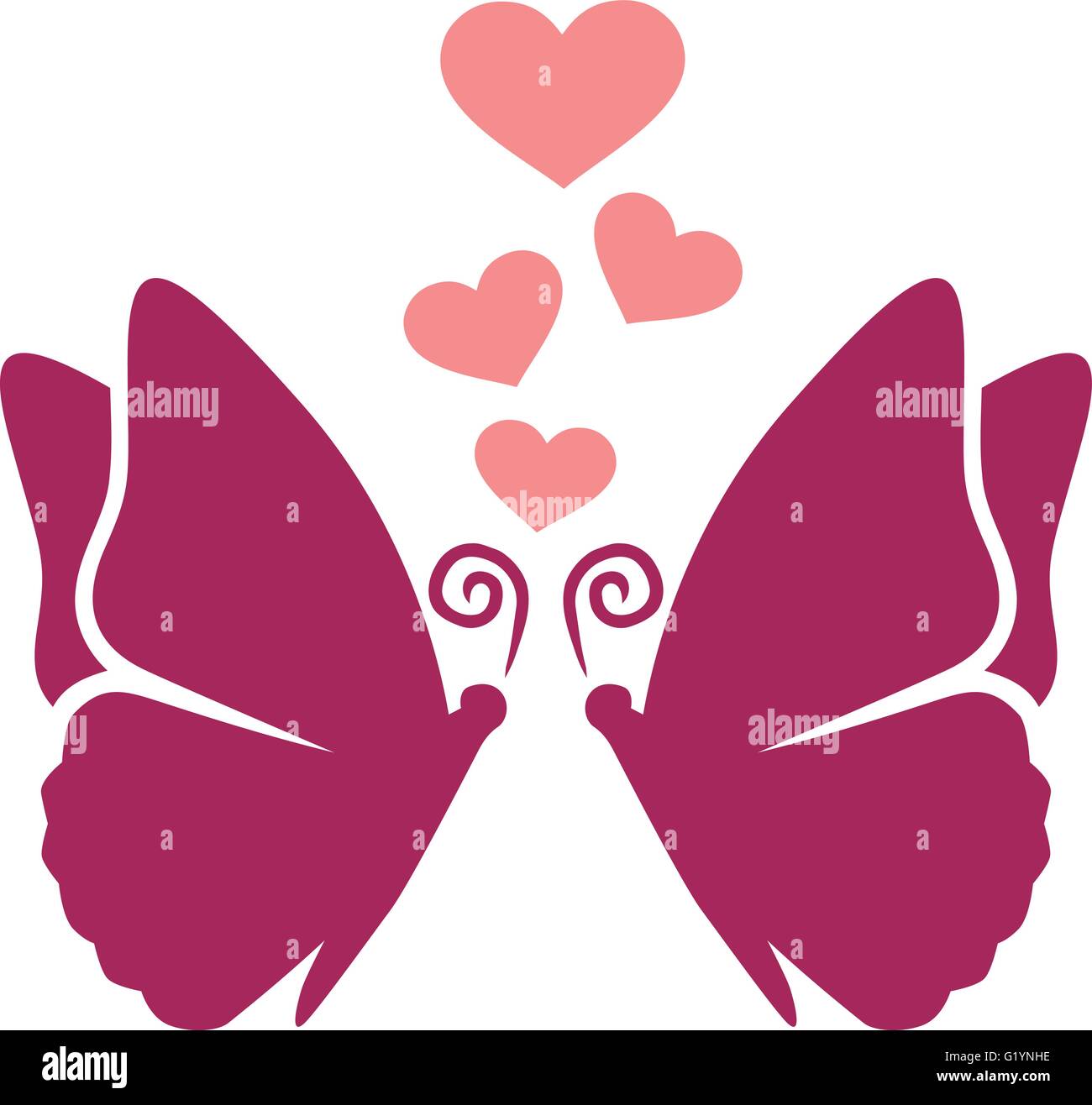 Butterflies in love Stock Vector Image & Art - Alamy