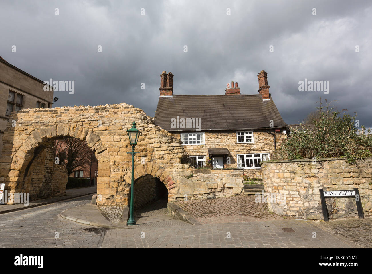 Newport Arch, a 3rdcentury Roman gate, Lincoln, Lincolnshire, England