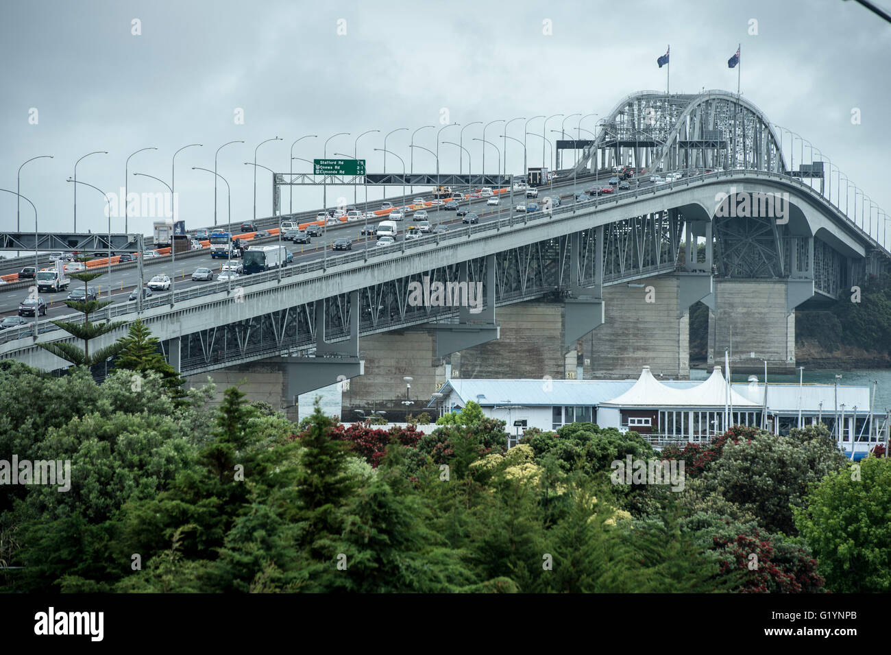 Auckland Harbour Bridge Stock Photo Alamy