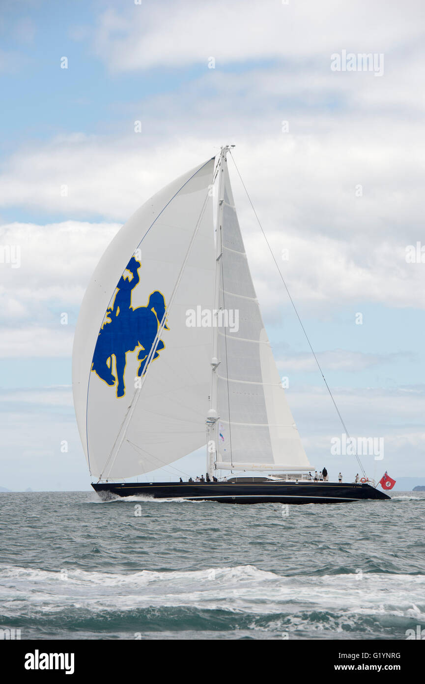 Janice of Wyoming 39.70m Sailing yacht built by Alloy Yachts and launched in 2005. Designed by Dubois Naval Architects Stock Photo