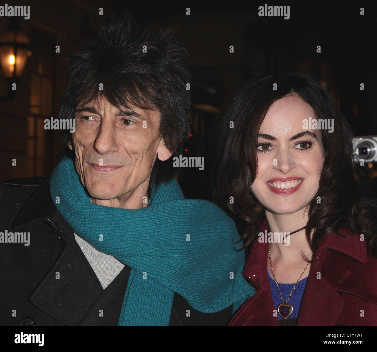 Ronnie Wood and Sally Humphreys attend the Stella McCartney store