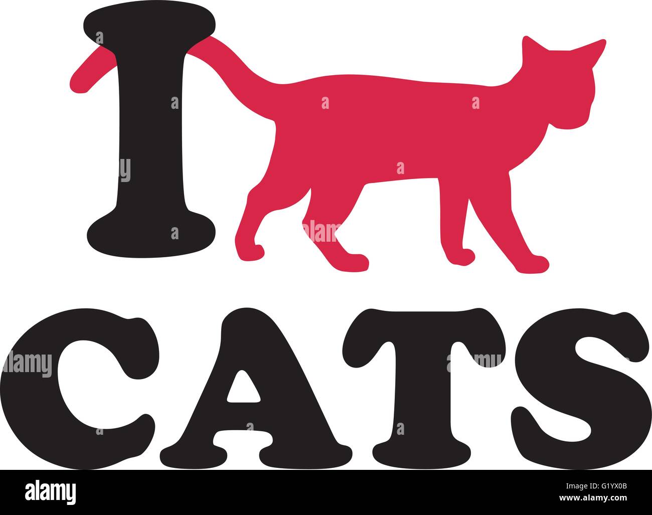 I Love Cats Flat Retro Vintage Icon Stock Illustration - Download Image Now  - 2015, Animal, Computer Graphic - iStock
