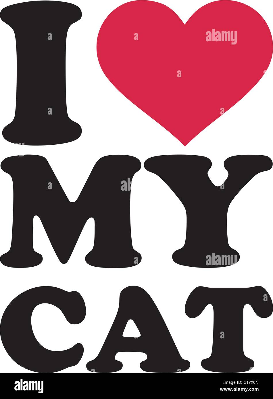 I love my cat Stock Vector Image & Art - Alamy