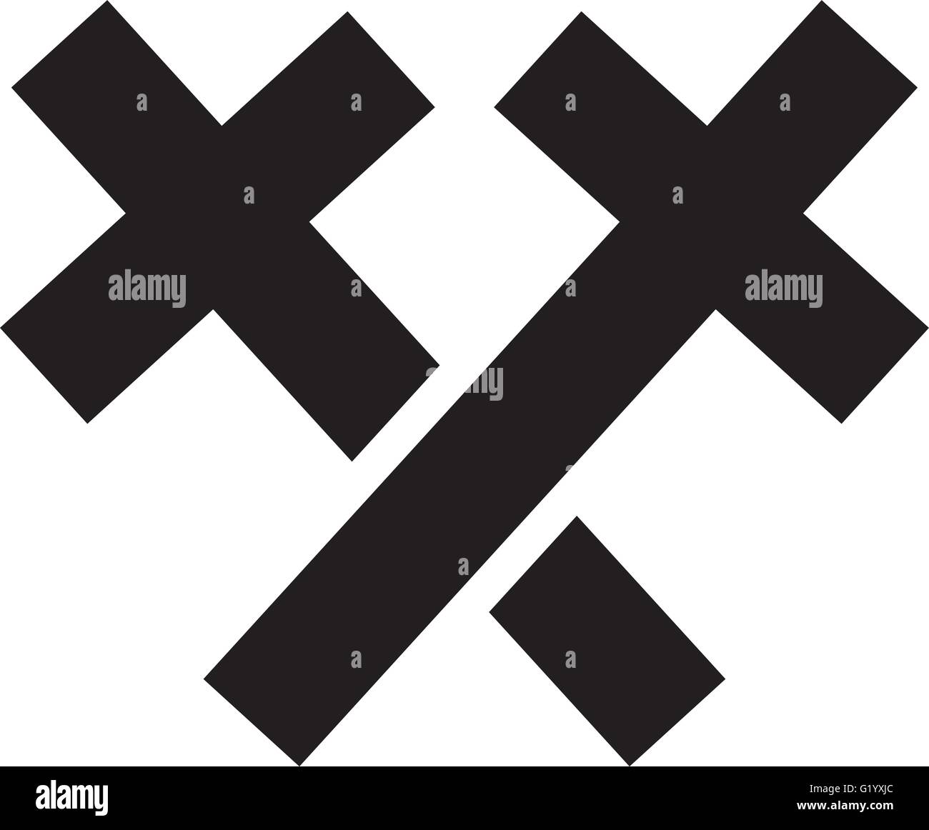 Two crosses crossed Stock Vector Image & Art - Alamy