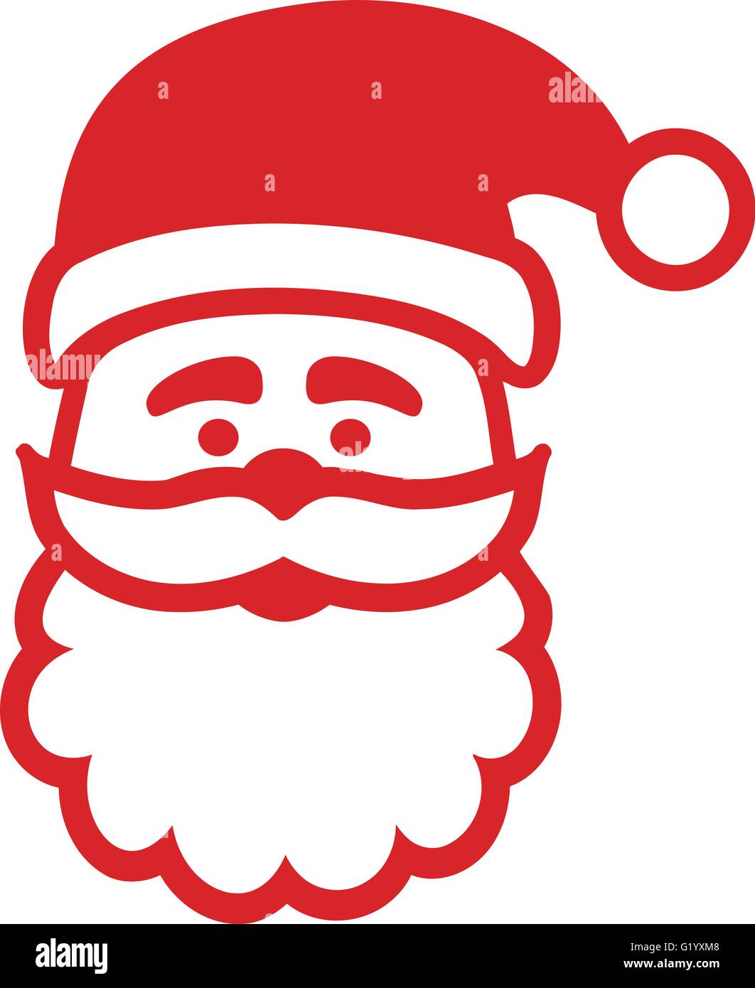Santa Claus head outline Stock Vector Image & Art Alamy