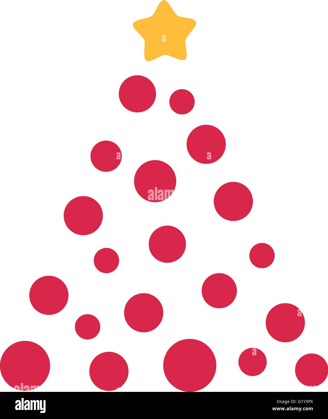Christmas tree of red balls Stock Vector Image & Art Alamy