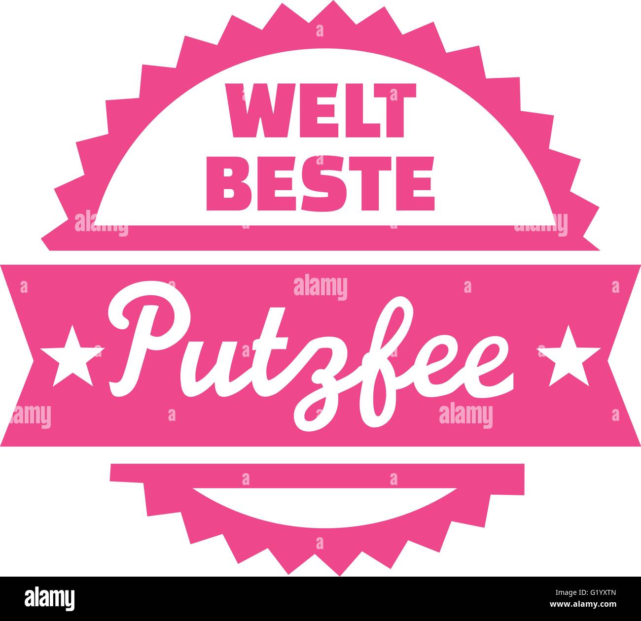 World's best cleaning marvel german Stock Vector