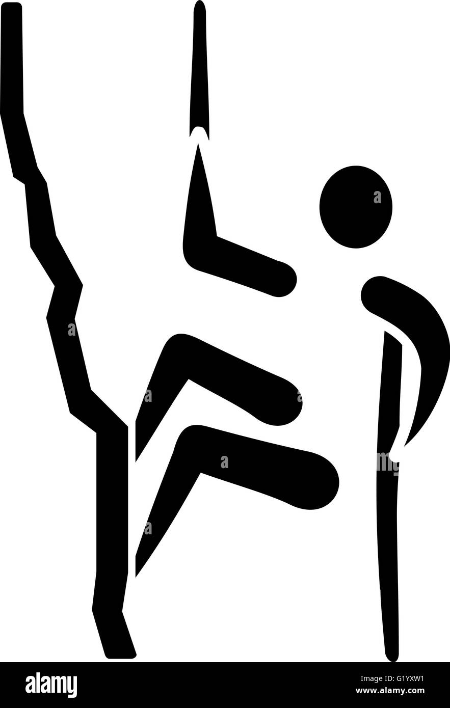 Climbing rappelling icon Stock Vector Image & Art Alamy