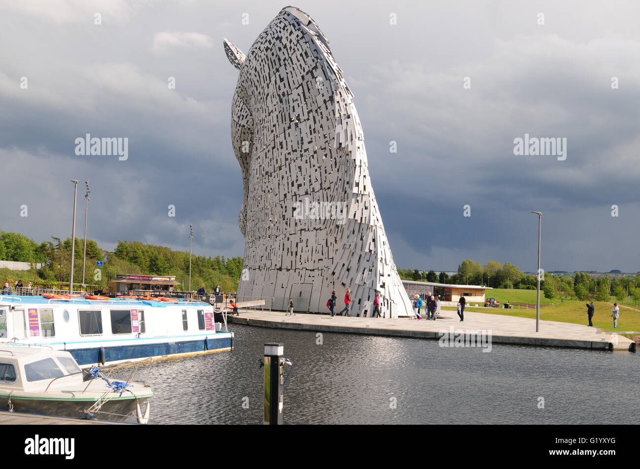 The Kelpies in Grangemouth Central Scotland Stock Photo Alamy