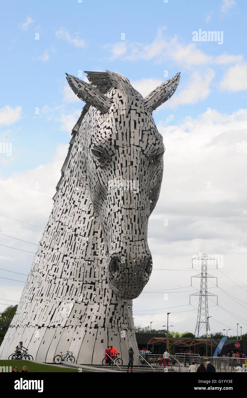 The Kelpies in Grangemouth Central Scotland Stock Photo Alamy