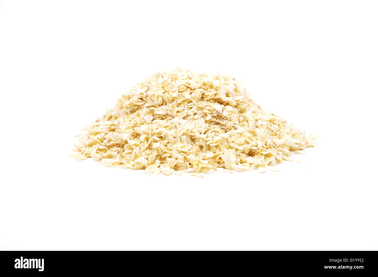 Millet flakes on white Stock Photo Alamy