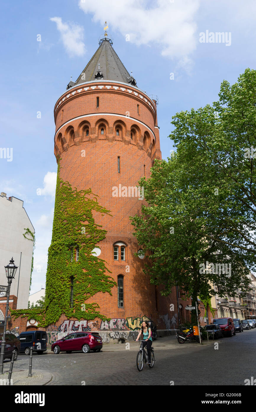 DTK Wasserturm historical brick waterpower now theatre in Kreuzberg Berlin Germany Stock Photo