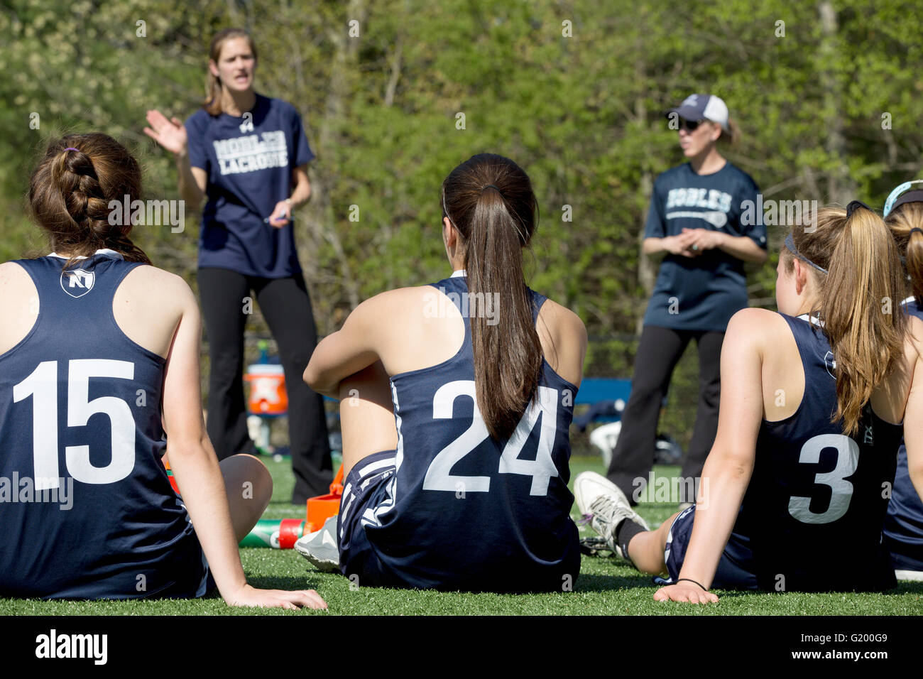 High school girls lacrosse Stock Photo Alamy