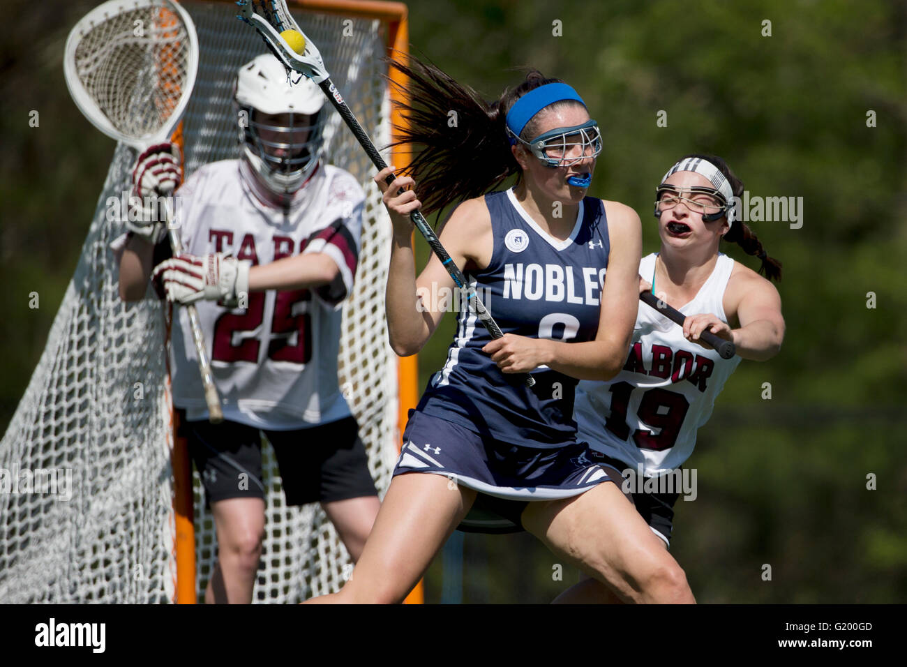 High school girls lacrosse Stock Photo Alamy