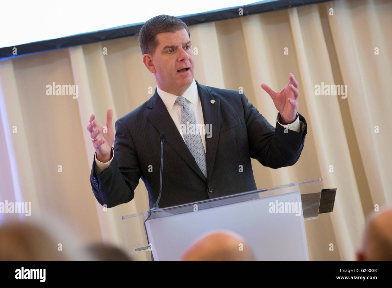 Boston Massachusetts Mayor Martin Walsh Stock Photo