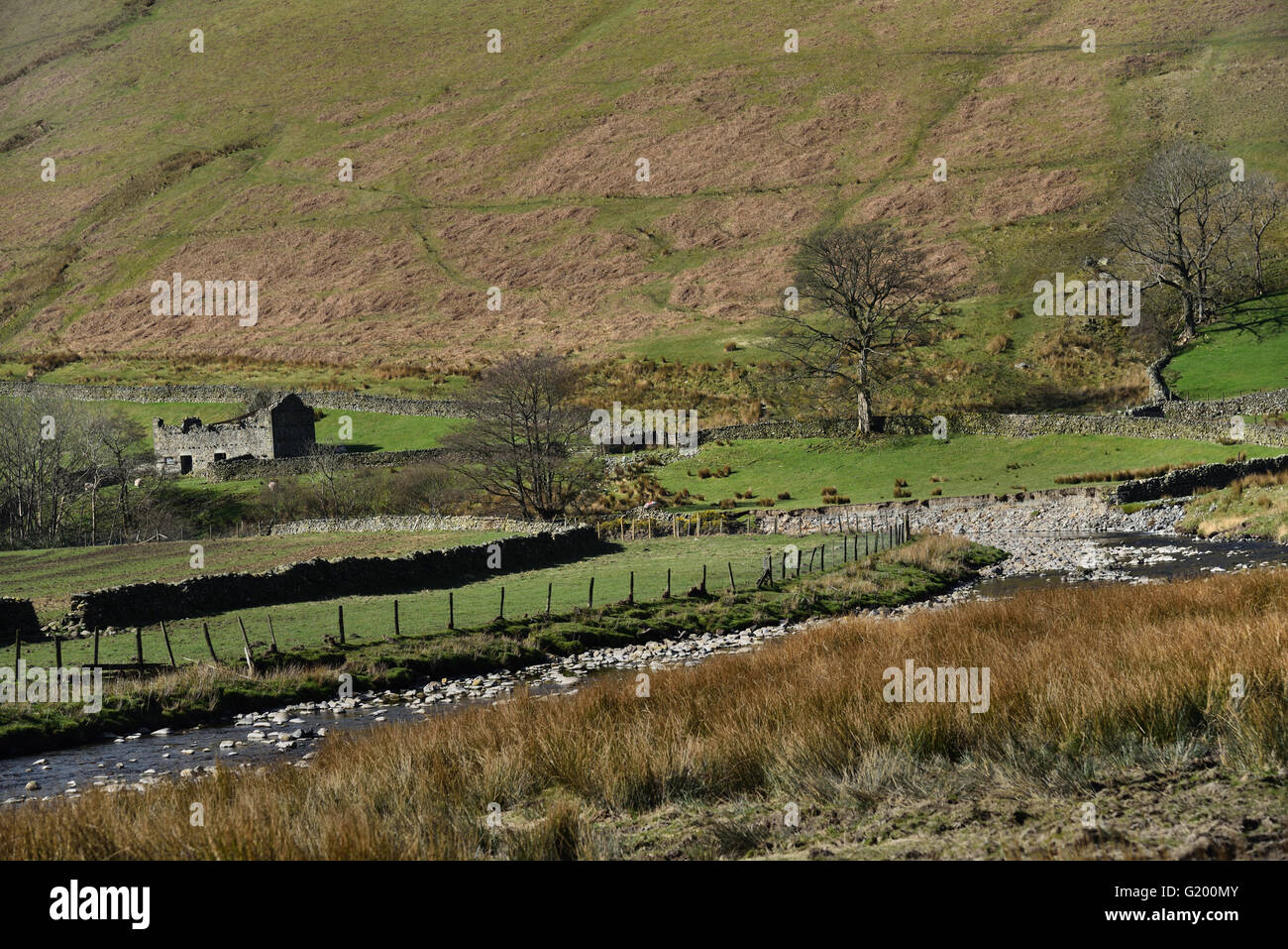 River Rawthey, Howgill Fells, Yorkshire Dales National Park, Cumbria, England, UK Stock Photo