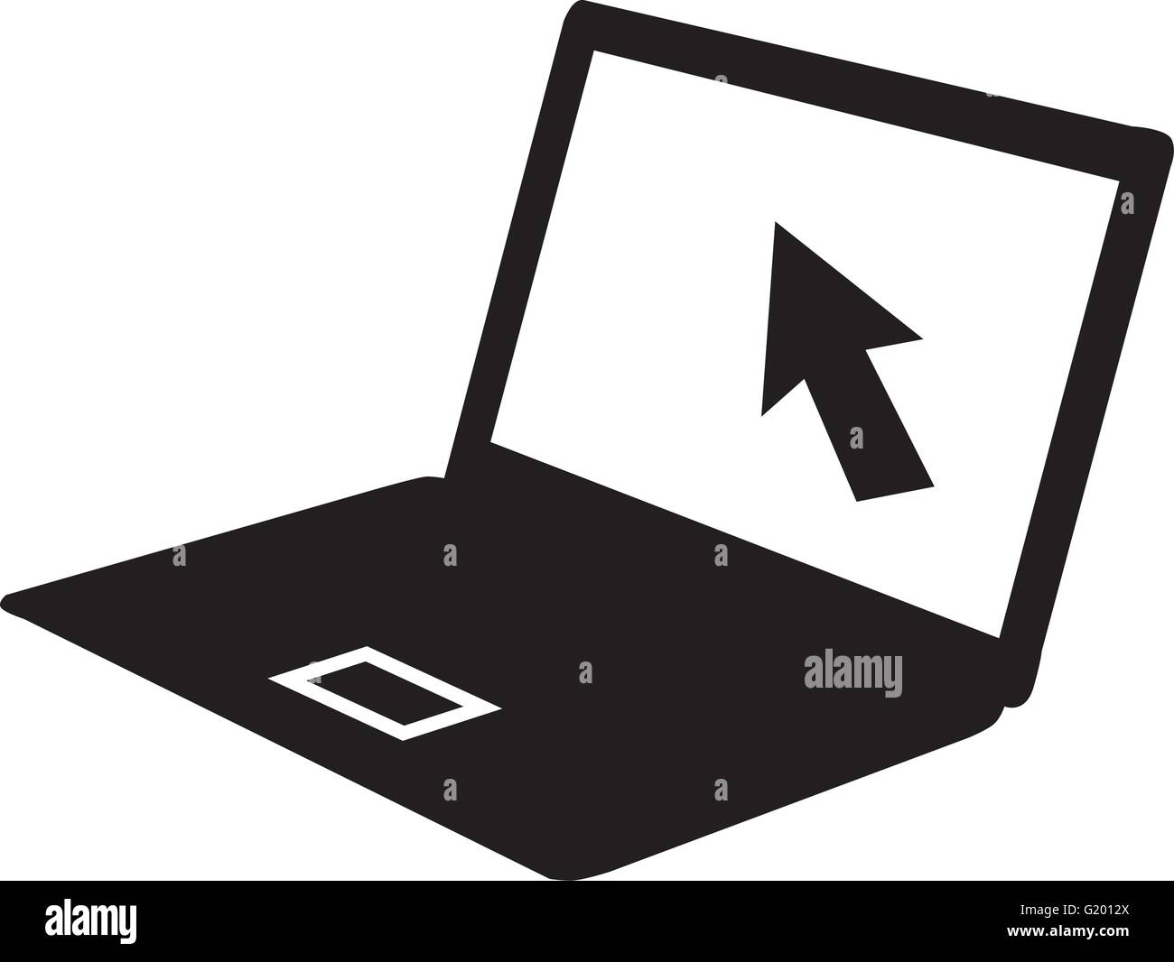 Laptop with cursor Stock Vector Image & Art - Alamy