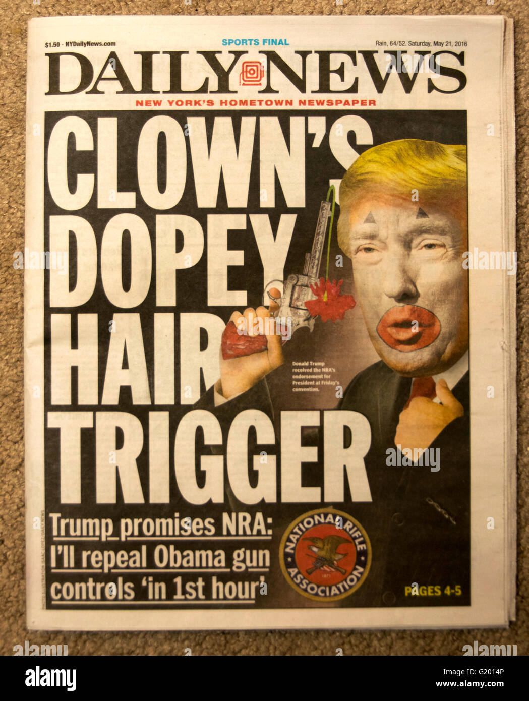 Newspaper Headline Trump High Resolution Stock Photography And Images Alamy