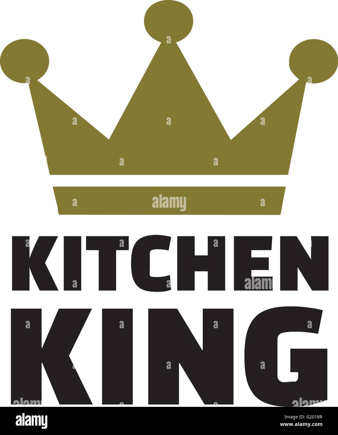 Kitchen King With Crown Stock Vector Image Art Alamy