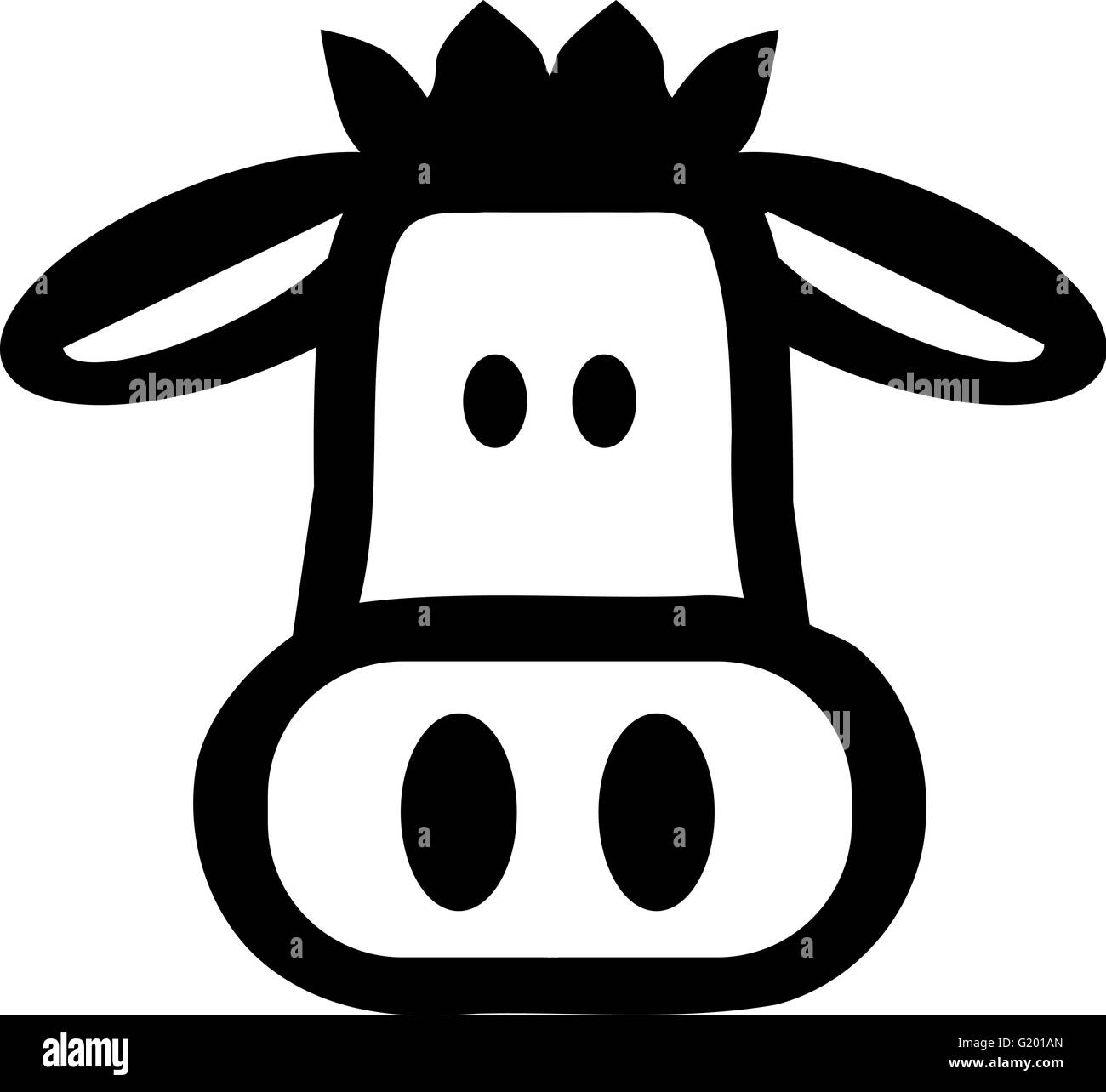 Comic cow head Stock Vector Image & Art - Alamy