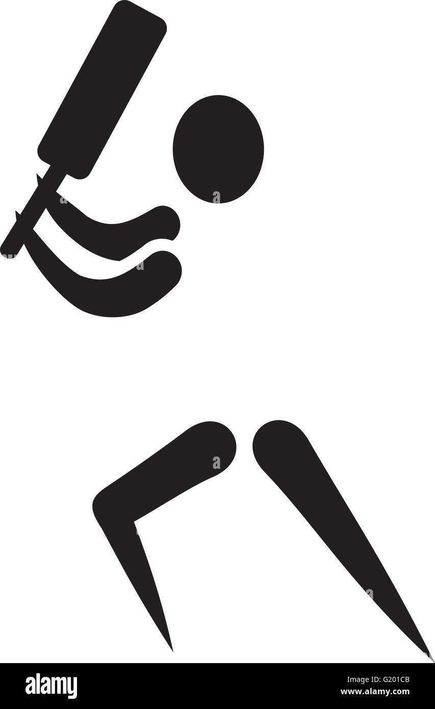 Cricket Player Icon Stock Vector Image & Art Alamy