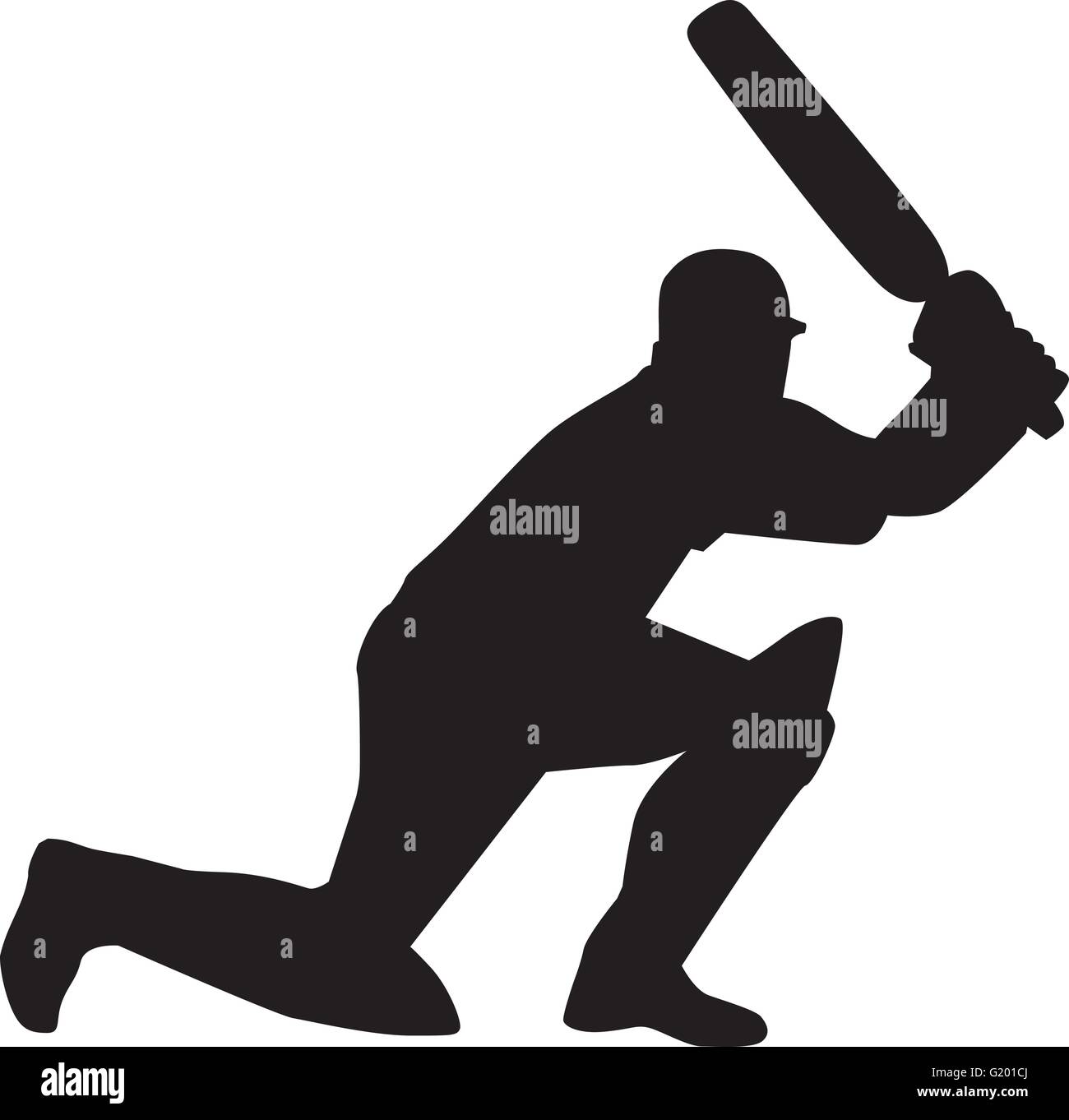 Cricketer silhouette hi-res stock photography and images - Alamy