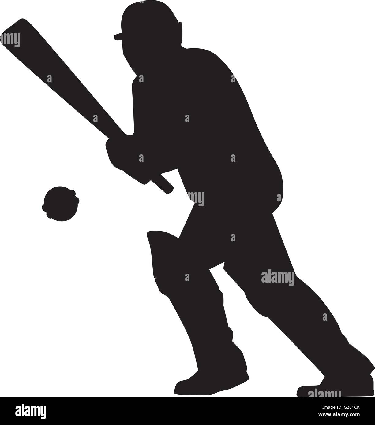 Cricket Batsman Silhouette Stock Vector Image & Art - Alamy