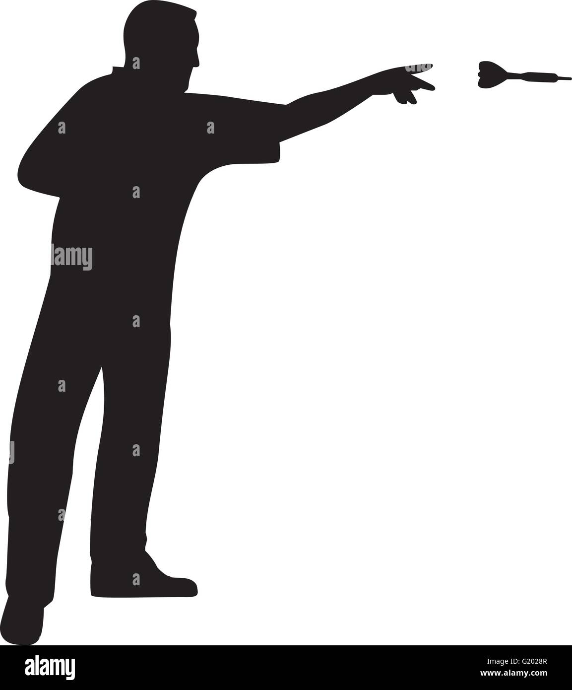 Darts Player Throwing Stock Vector Image & Art Alamy