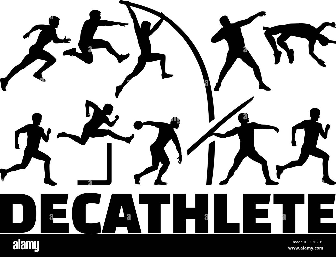 Decathlon discipline Black and White Stock Photos & Images - Alamy