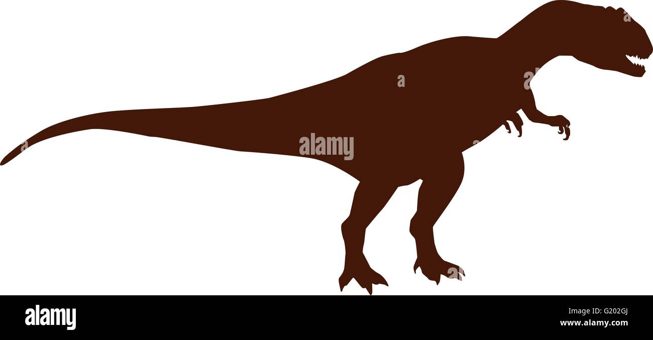 Dinosaur allosaurus silhouette Stock Vector Image & Art - Alamy
