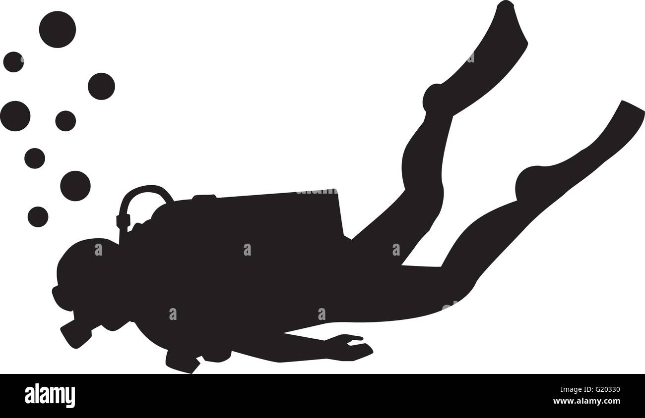 Scuba diving silhouette Stock Vector Image & Art Alamy