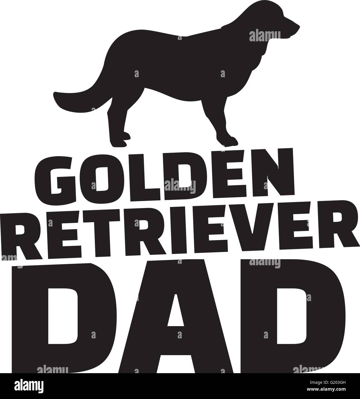 Golden retriever dad Stock Vector Image & Art Alamy