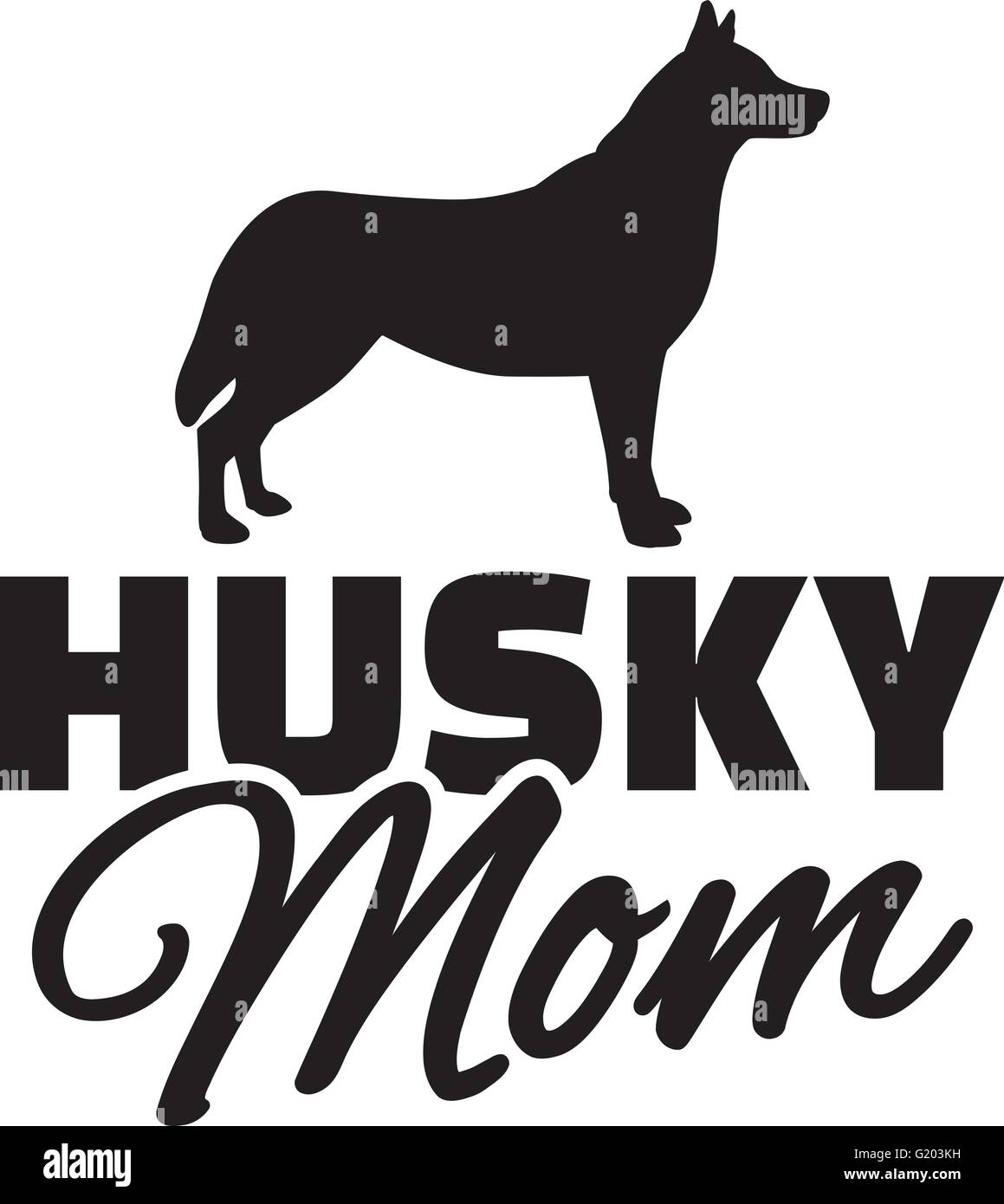 Husky Mom Stock Vector Image & Art - Alamy