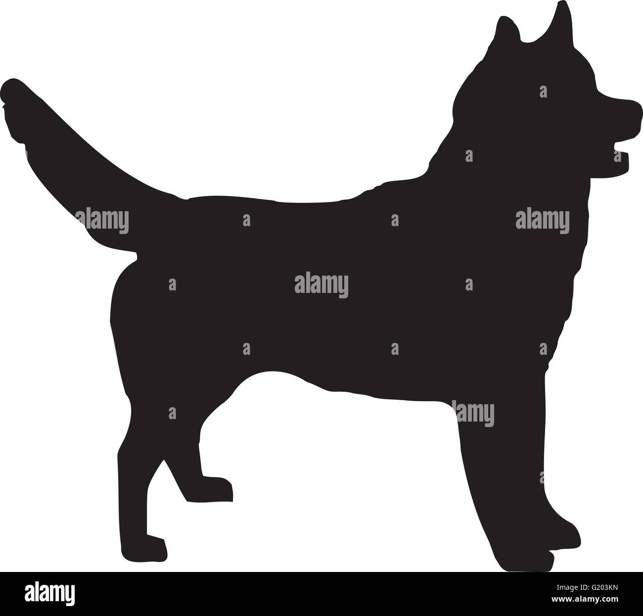 Download Husky silhouette Stock Vector Art & Illustration, Vector ...