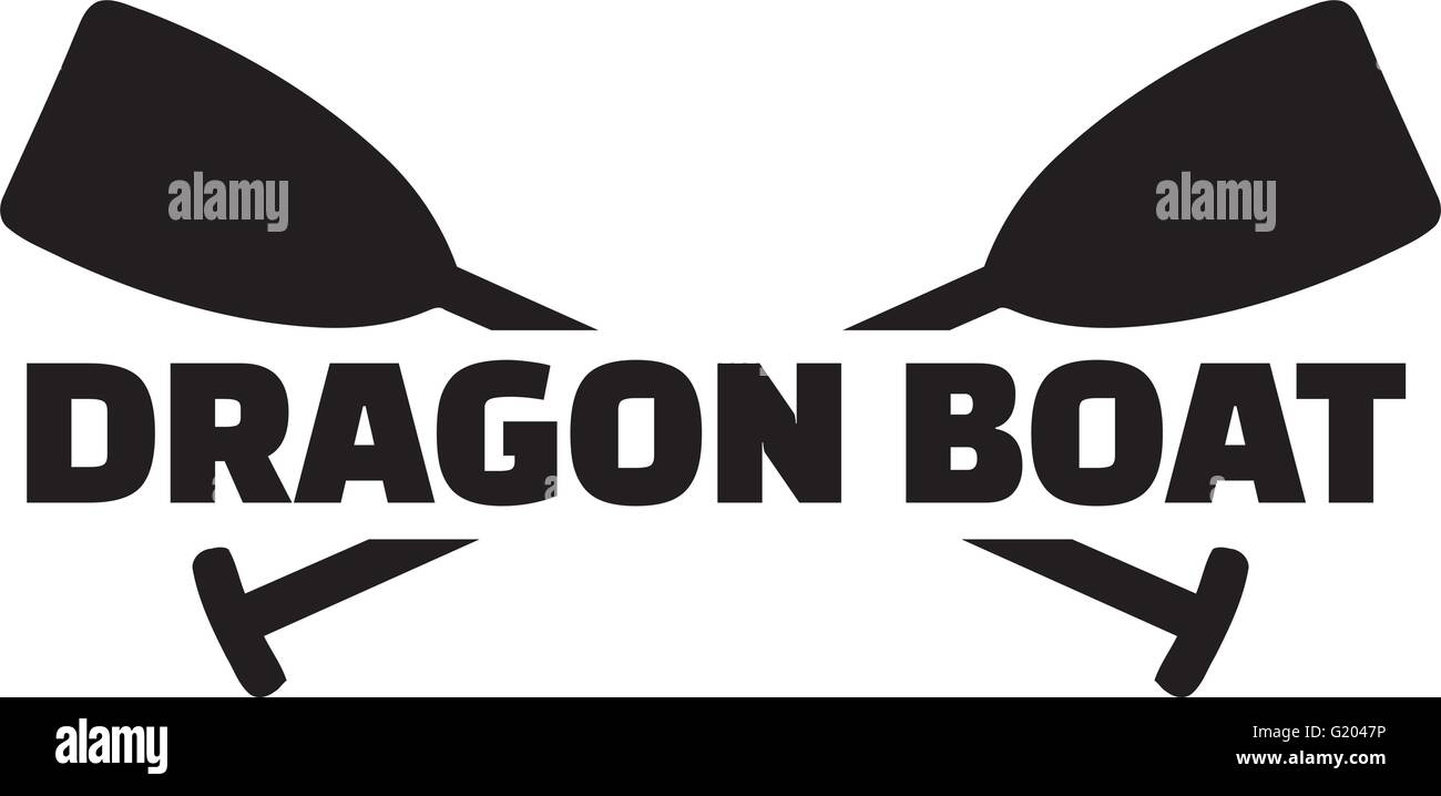 Dragon boat with crossed paddles Stock Vector Image & Art - Alamy