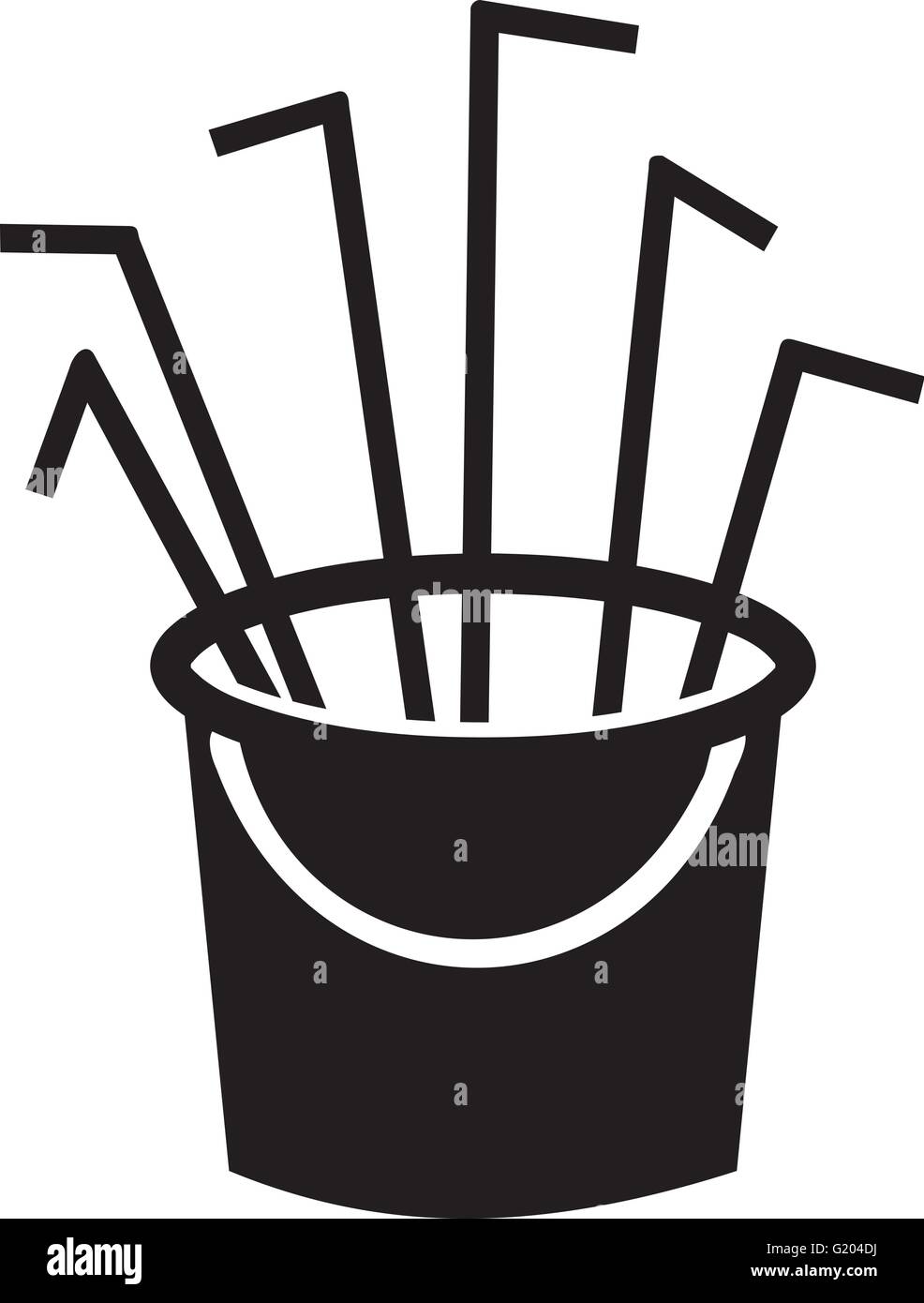 Bucket with sangria and straws Stock Vector Image & Art Alamy