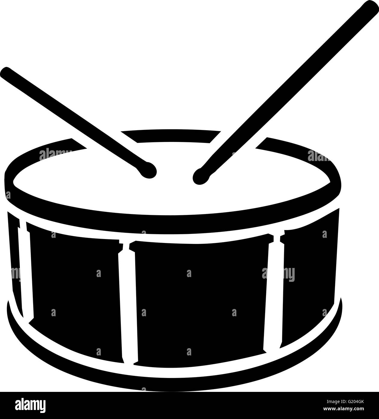 Drum symbol with sticks Stock Vector Image & Art Alamy
