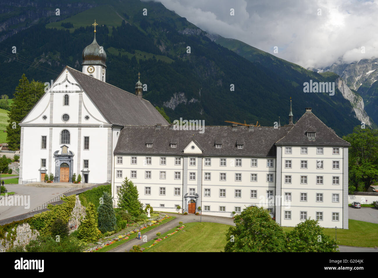 The convent of Engelberg on the Swiss alps Stock Photo - Alamy