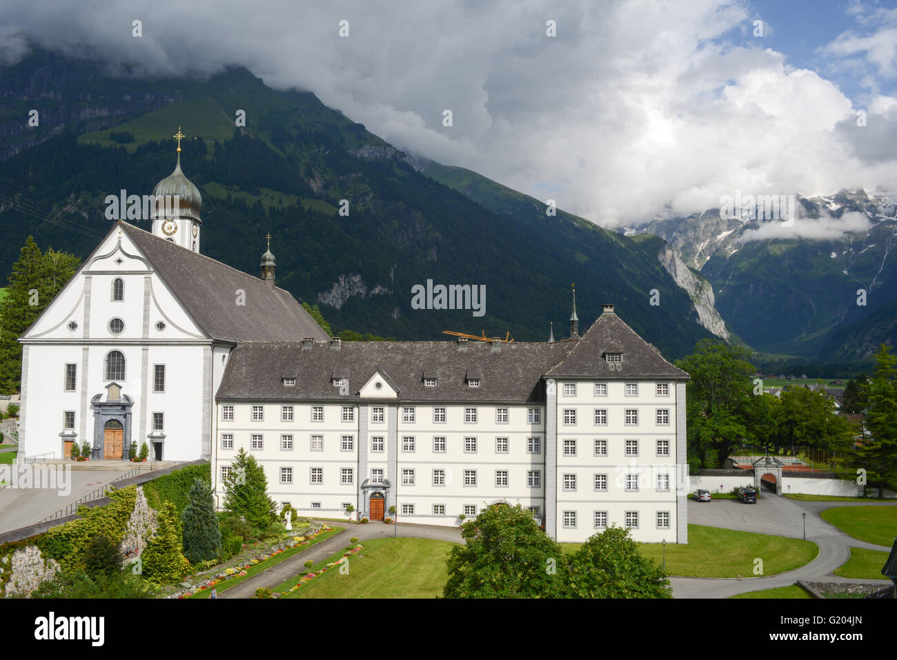 The convent of Engelberg on the Swiss alps Stock Photo - Alamy