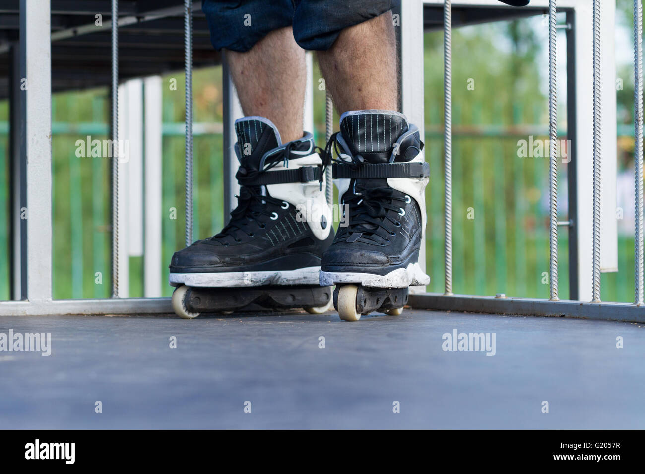 Inline skates and jump hires stock photography and images Alamy