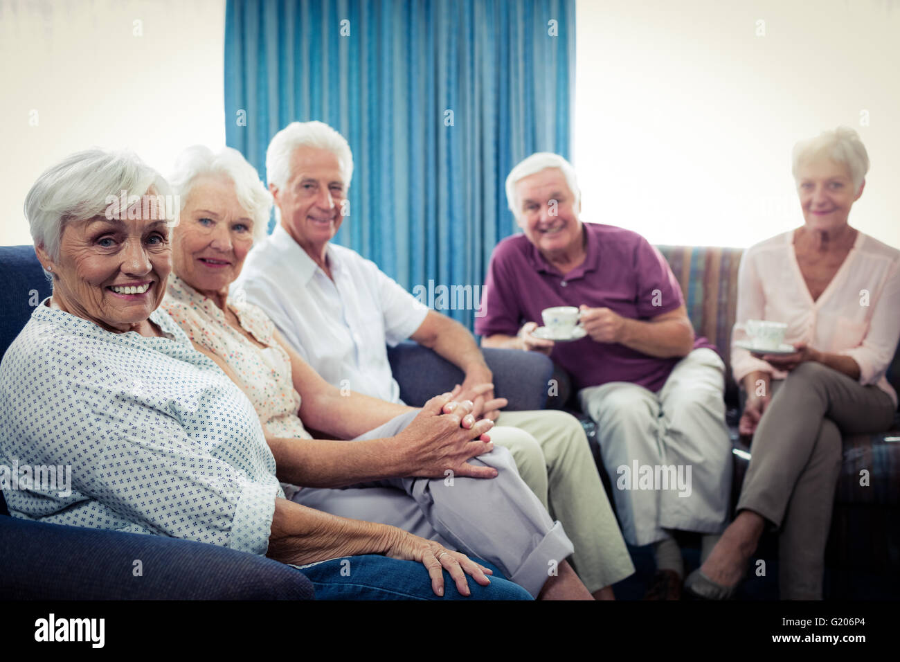 Portrait of a group of seniors Stock Photo